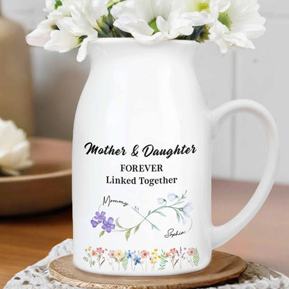 Mother & Daughter Forever Linked Together With Flowers