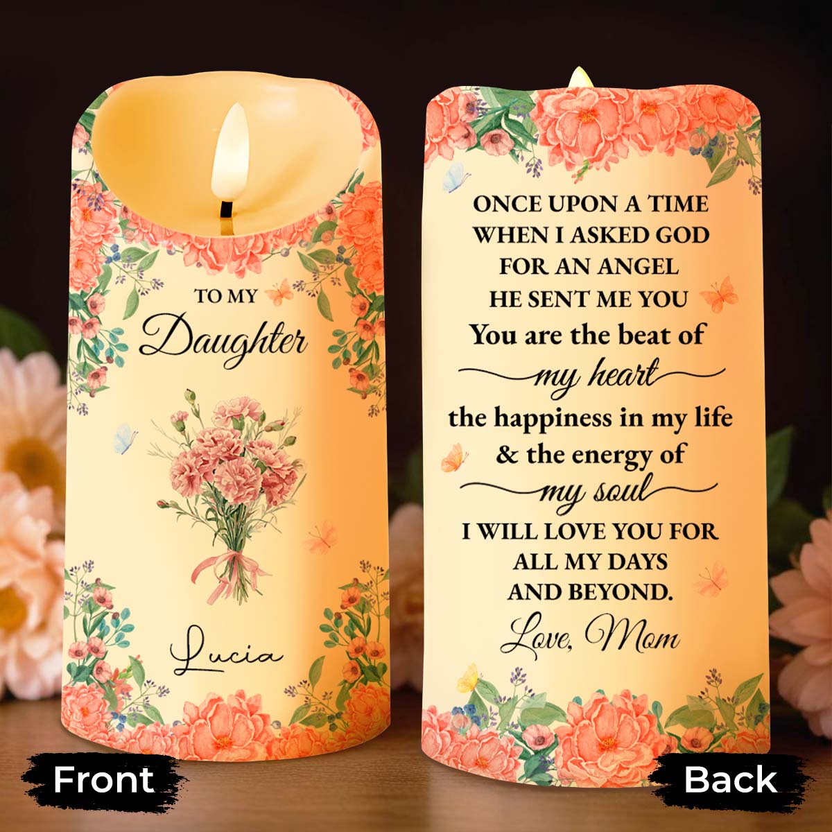 To My Daughter With Beautiful Floral Design