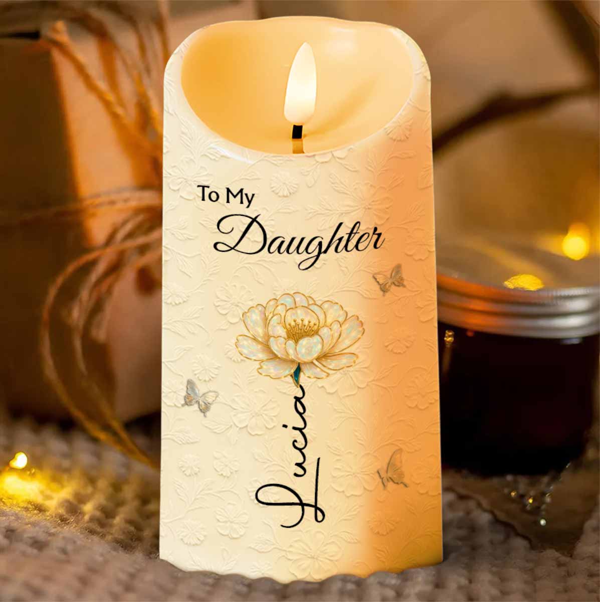 To My Daughter, Flower and Butterflies, I Love You