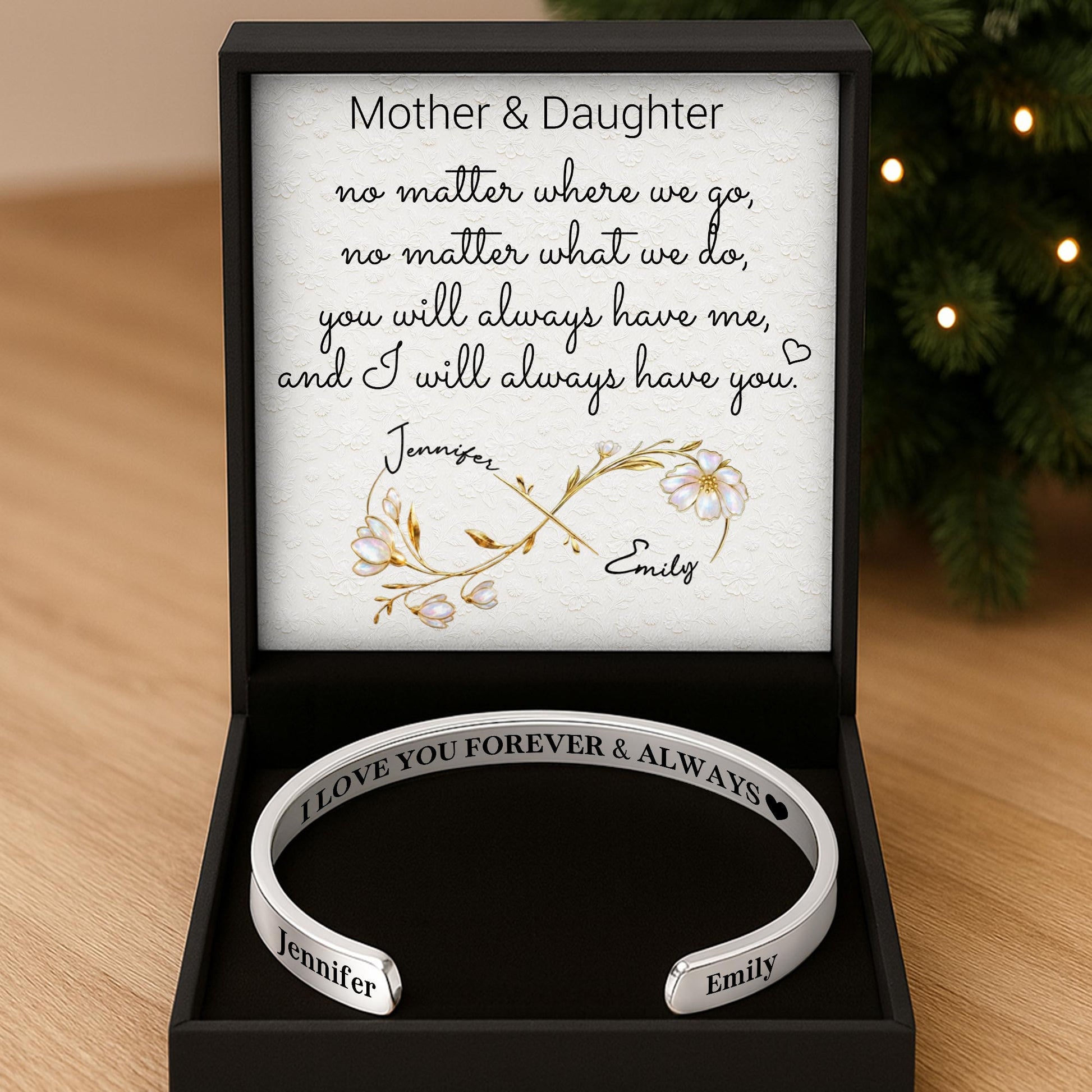 I Love You Forever And Always With Flowers Design