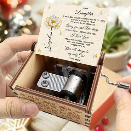 To My Daughter, Flower And Butterflies Love Message