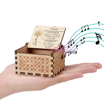 To My Daughter, Flower And Butterflies Love Message