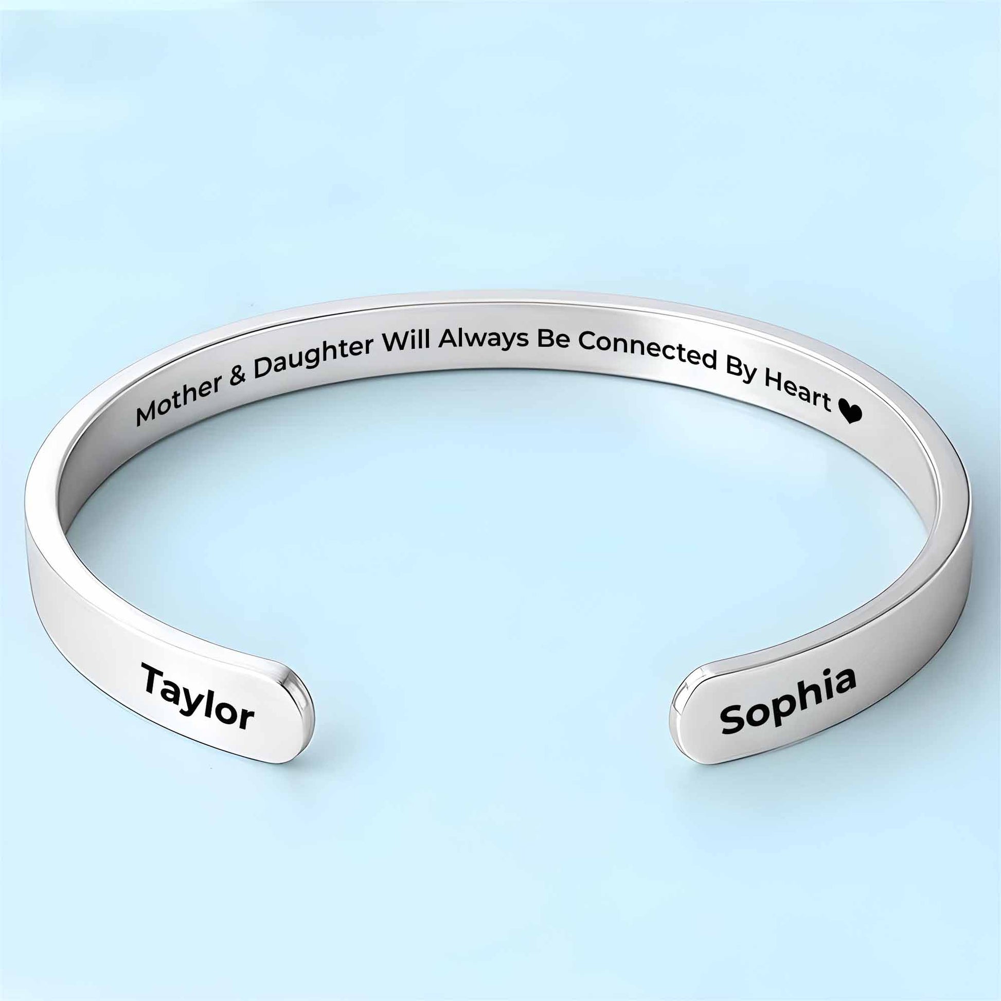 Mother & Daughter Connected By Heart Bracelet