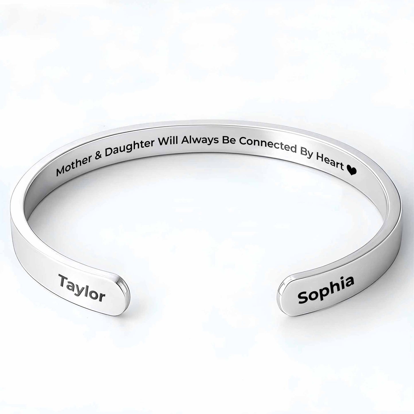 Mother & Daughter Connected By Heart Bracelet