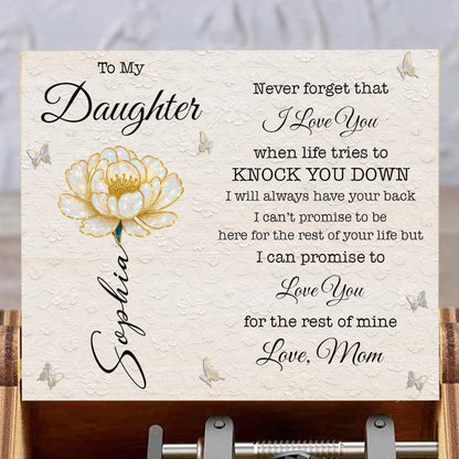 To My Daughter, I Love You, Flower and Butterflies
