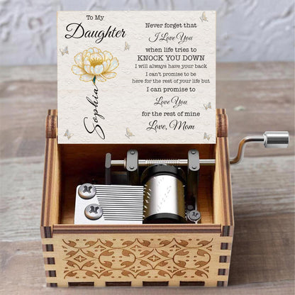 To My Daughter, I Love You, Flower and Butterflies