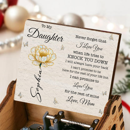 To My Daughter, I Love You, Flower and Butterflies