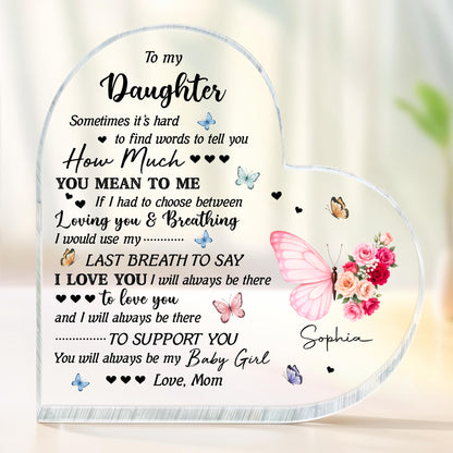 To My Daughter, Butterflies and Flowers Message