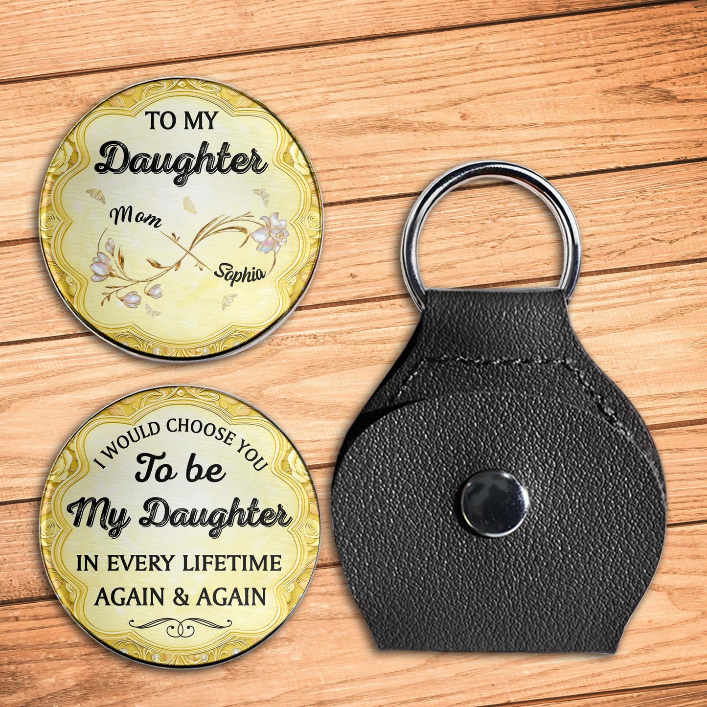 To My Daughter, I Would Choose You In Every Lifetime - Personalized Custom Pocket Hug - DAU277_HTOK