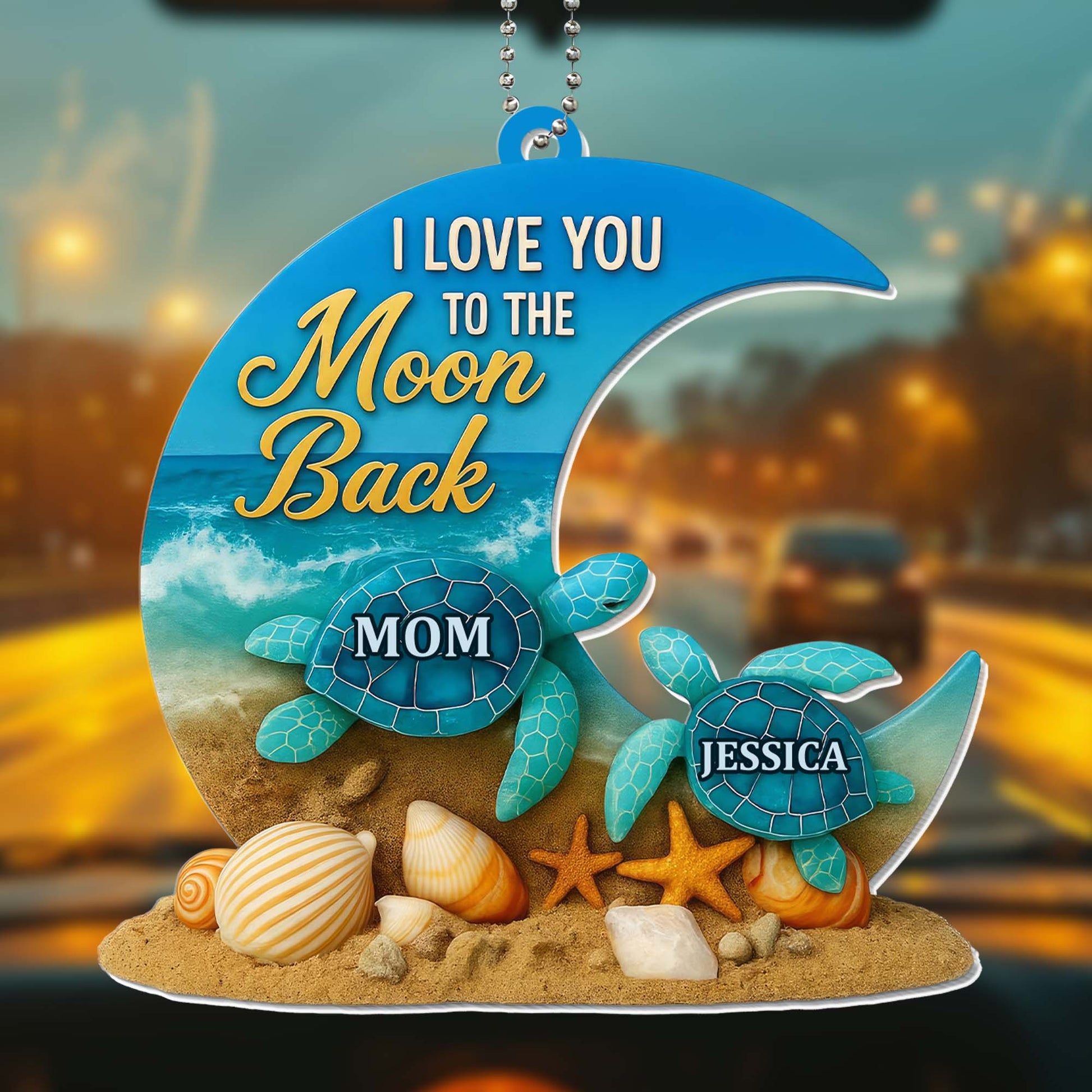 I Love You To The Moon And Back With Sea Turtles And Seashells