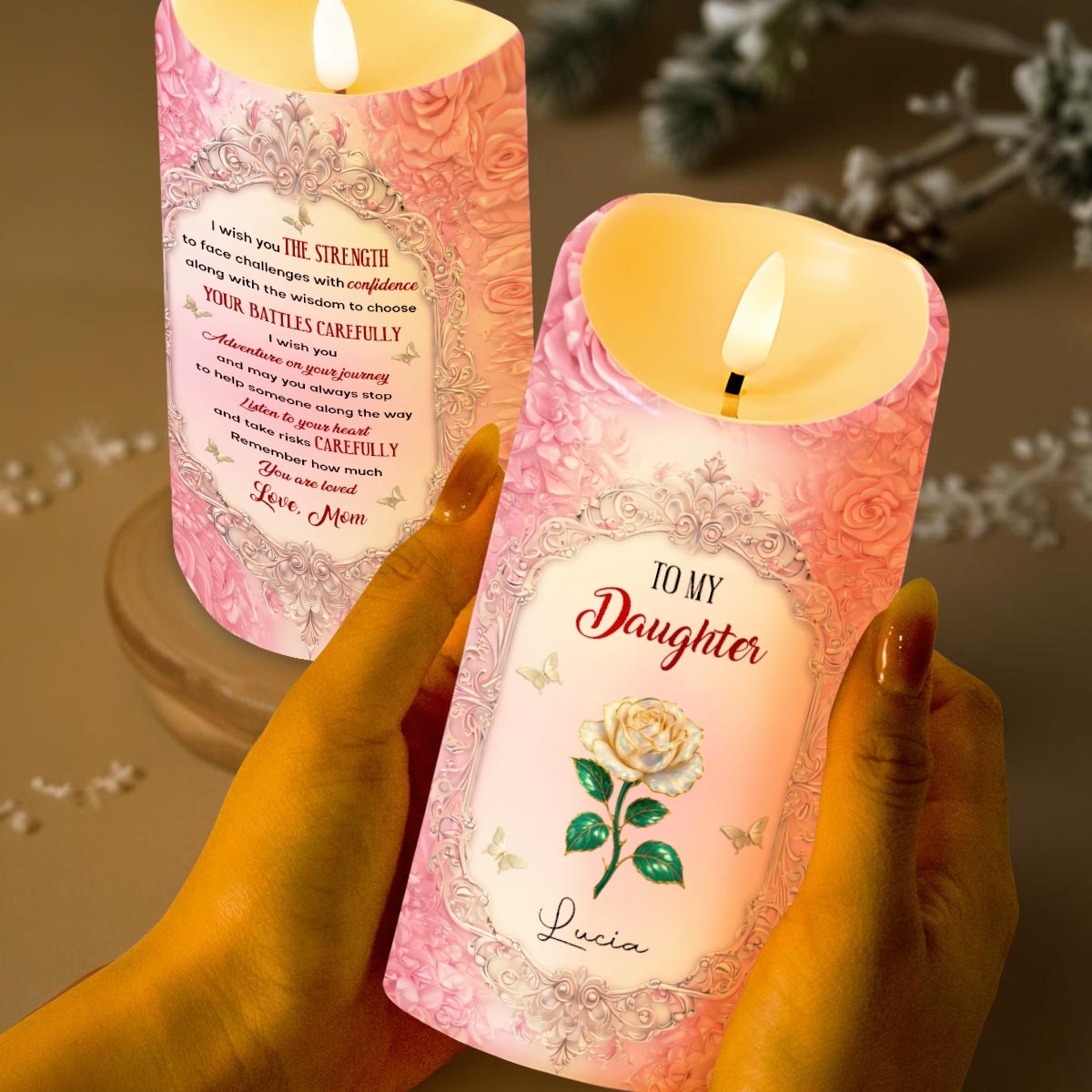 To My Daughter, Adventure on Your Journey, Rose Design