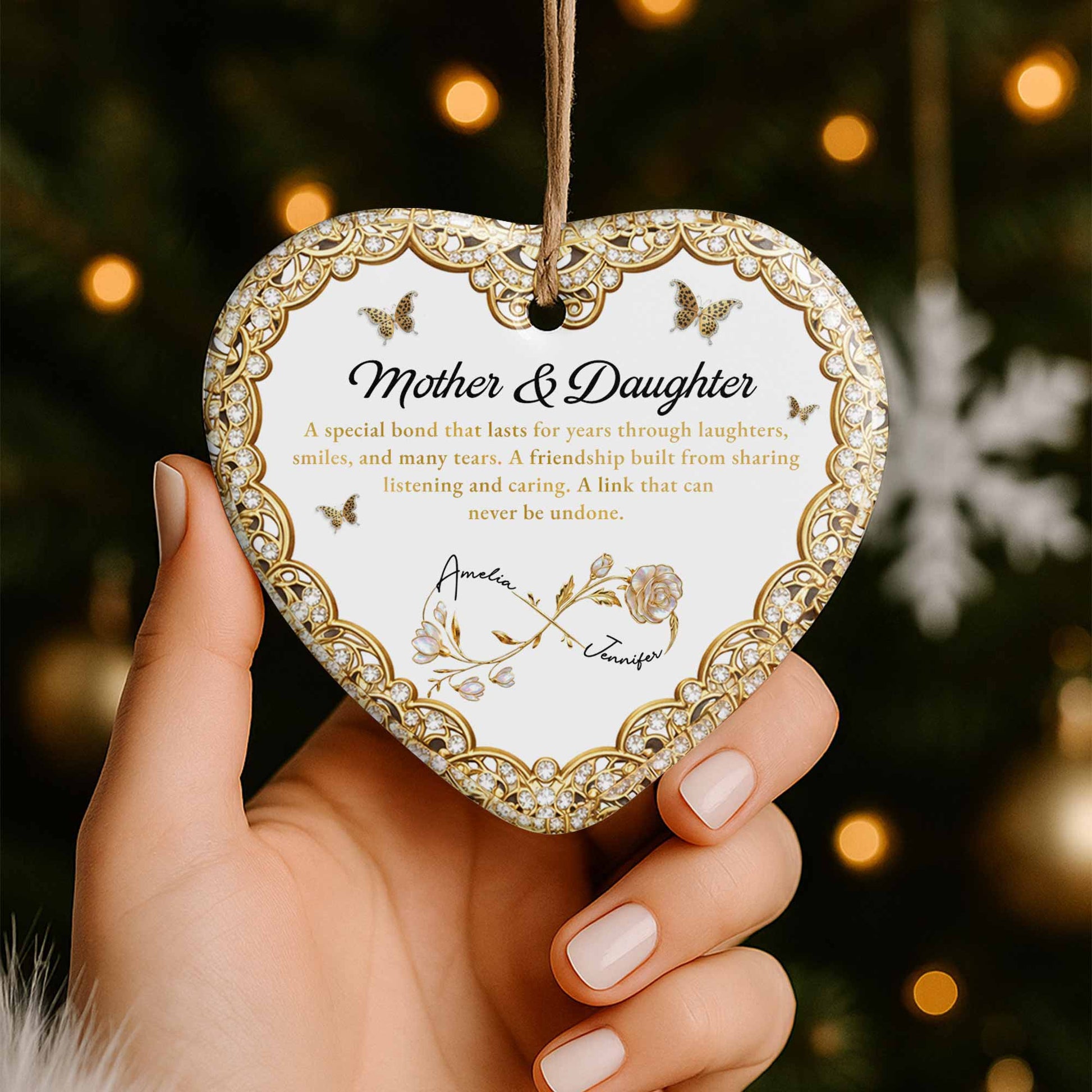 Mother & Daughter, Special Bond, Butterflies And Flowers