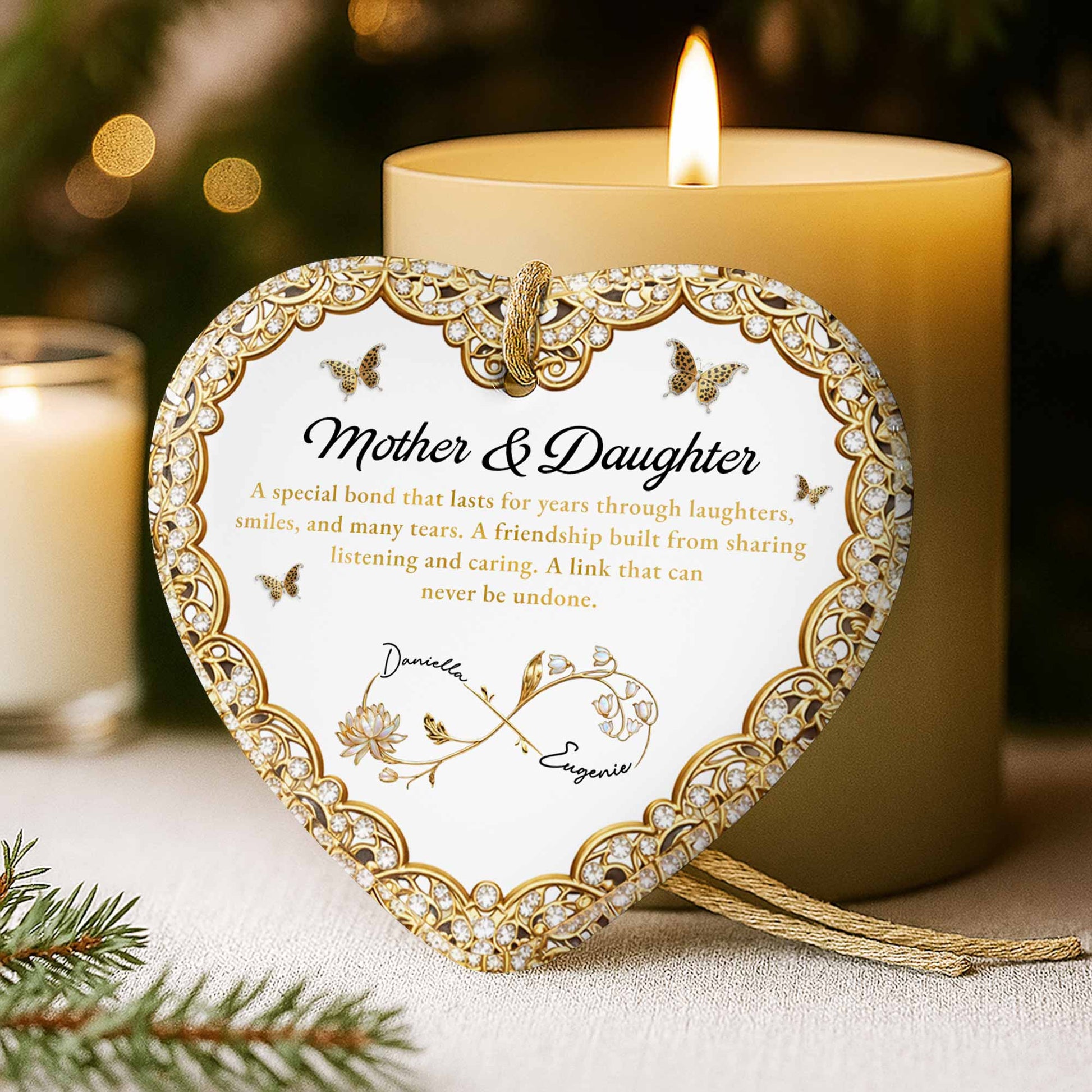 Mother & Daughter, Special Bond, Butterflies And Flowers