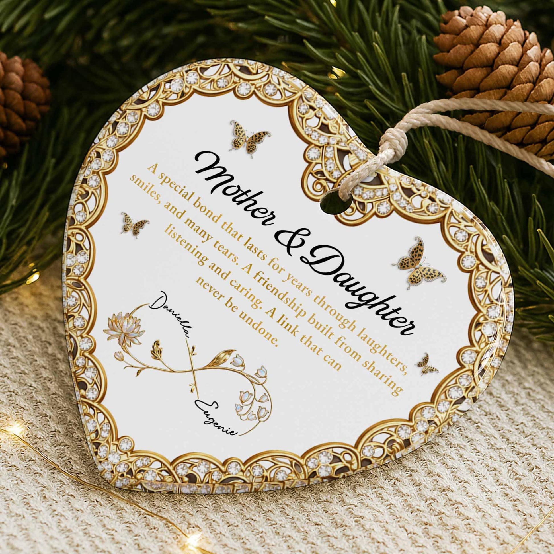 Mother & Daughter, Special Bond, Butterflies And Flowers