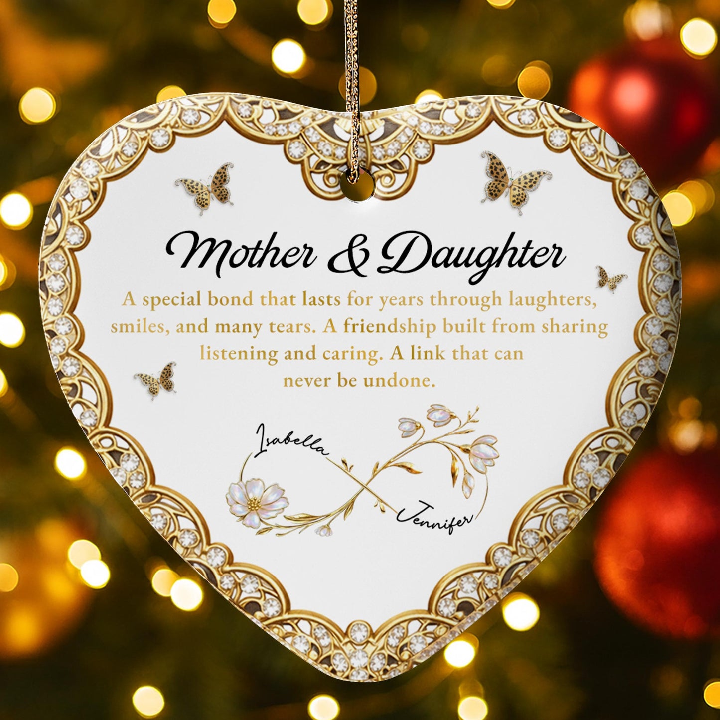 Mother & Daughter, Special Bond, Butterflies And Flowers