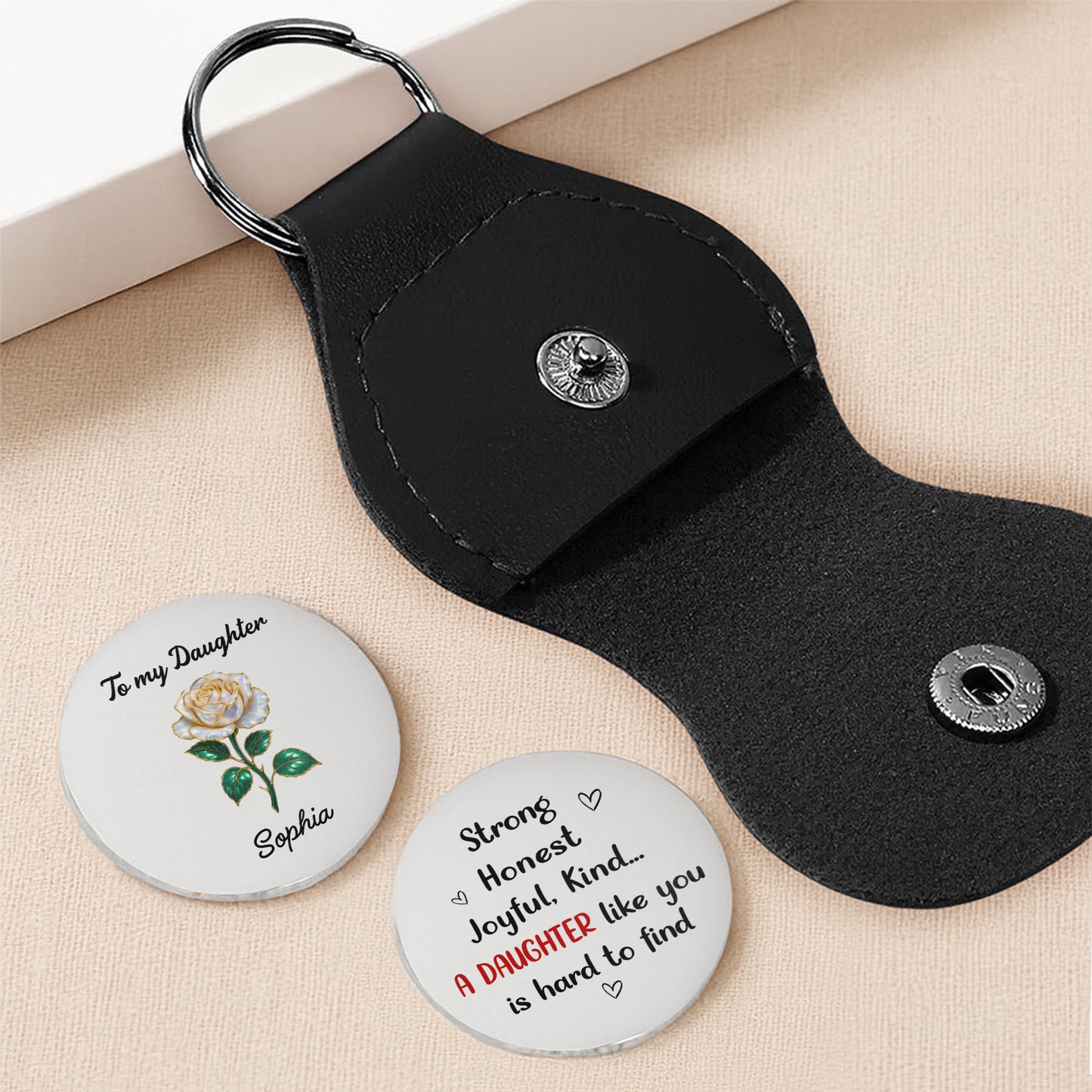 To My Daughter, Strong, Honest, Rose Design