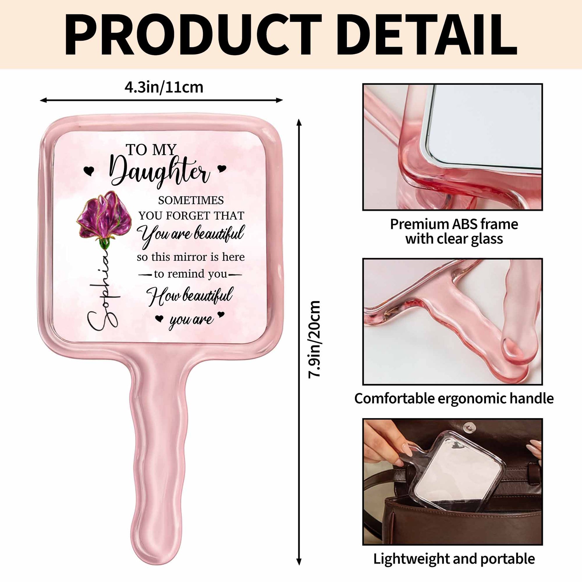 To My Daughter, You Are Beautiful, Flower Design