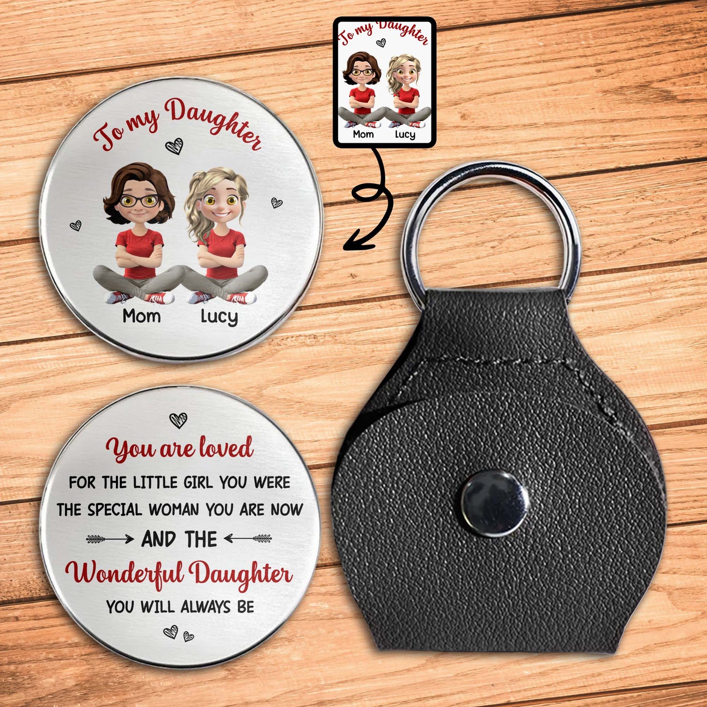 To My Daughter, You Are Loved, Hearts Design