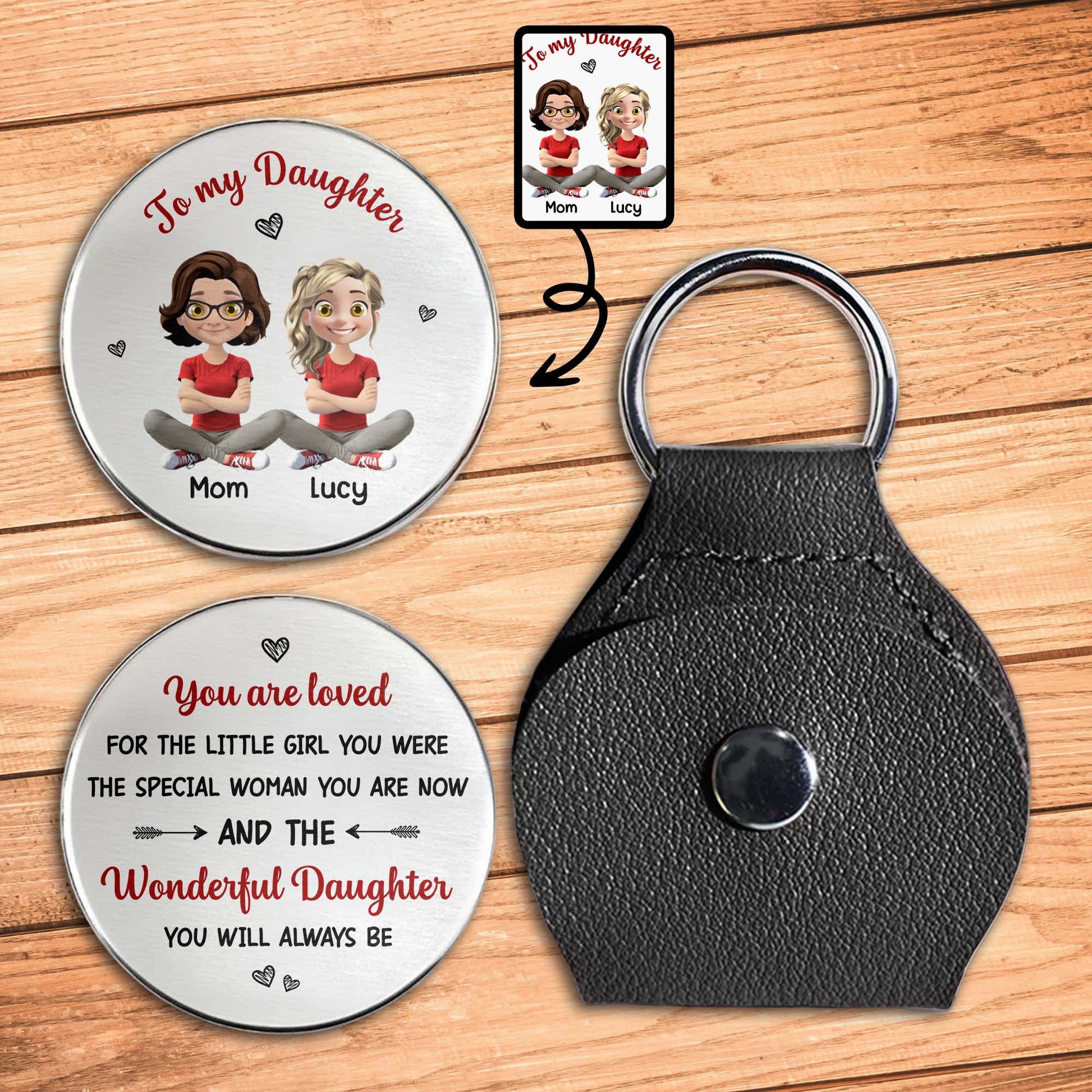 To My Daughter, You Are Loved, Hearts Design