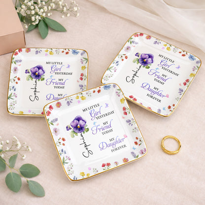 My Little Girl Yesterday, Flowers Ceramic Dish