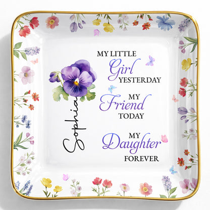 My Little Girl Yesterday, Flowers Ceramic Dish