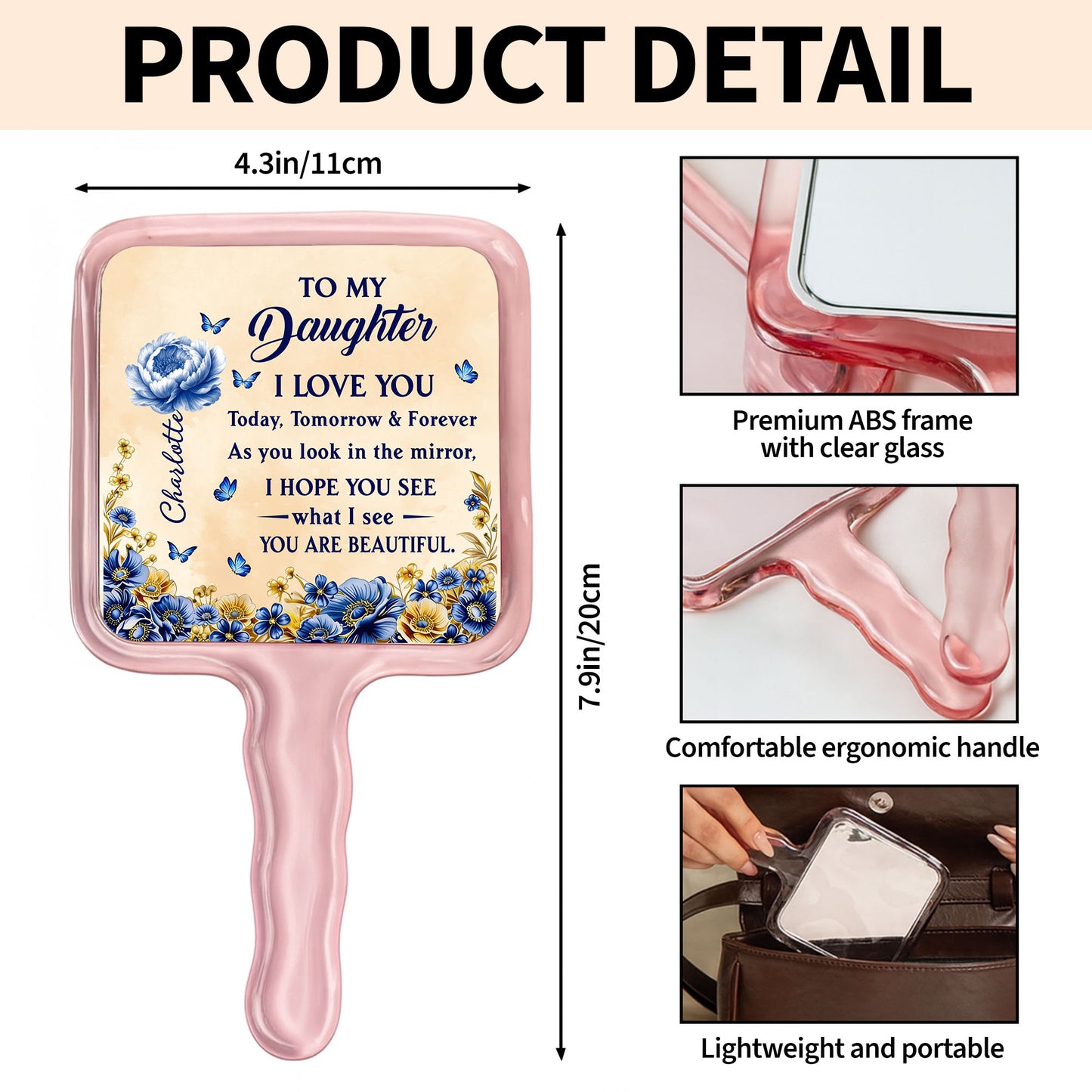 To My Daughter, I Love You, Flowers And Butterflies