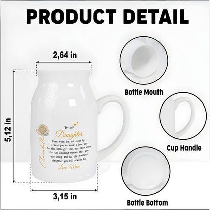 To My Daughter, Love From Mom, Featuring A Rose And Heart