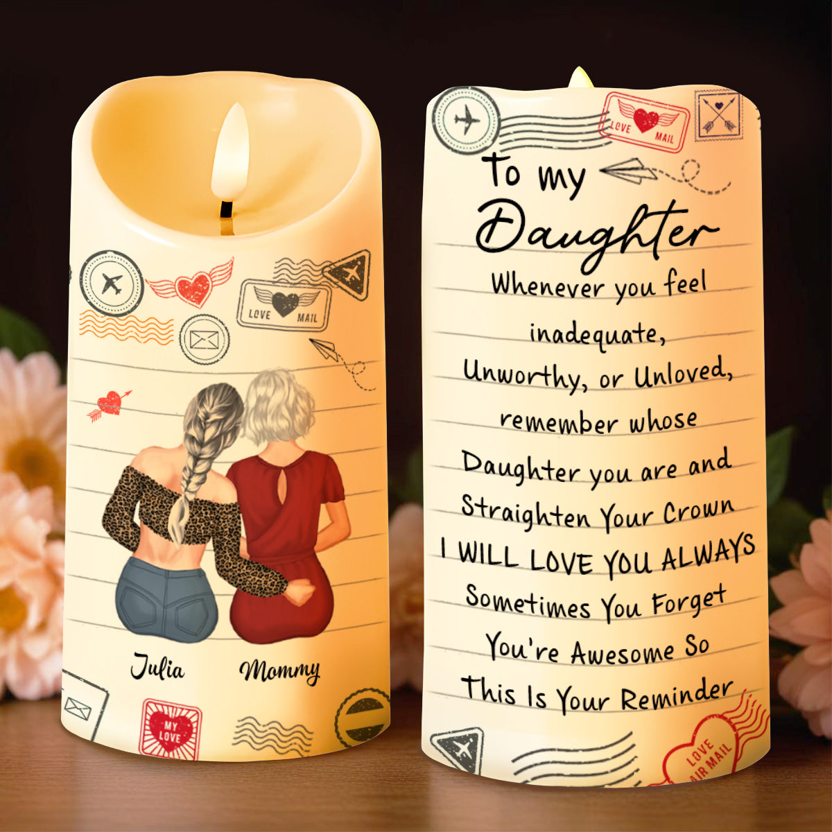 To My Daughter, Straighten Your Crown, Heart, Envelope