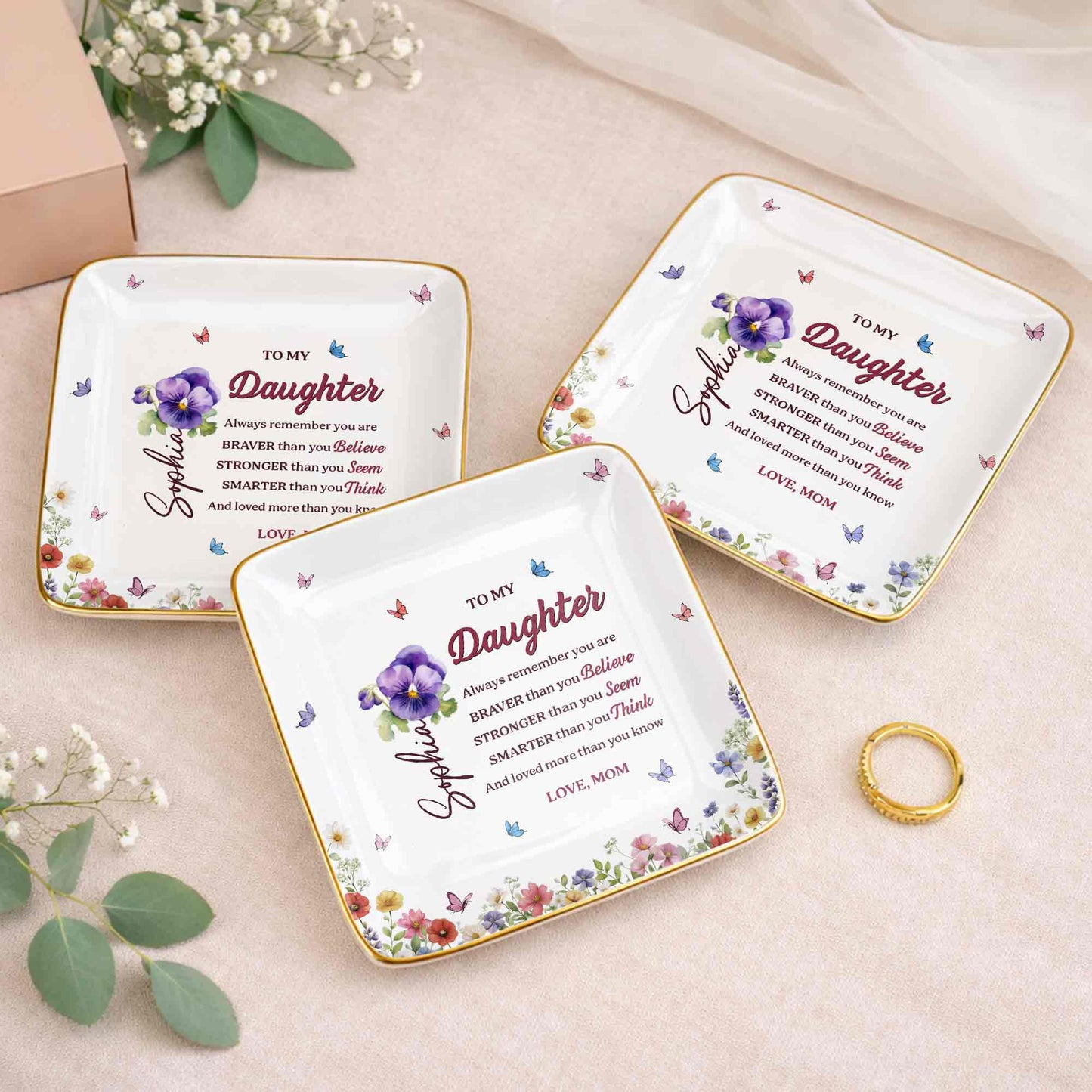 To My Daughter Always Remember Flowers And Butterflies