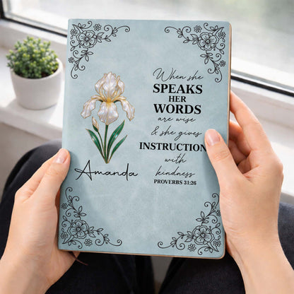 When She Speaks Her Words Flower Design