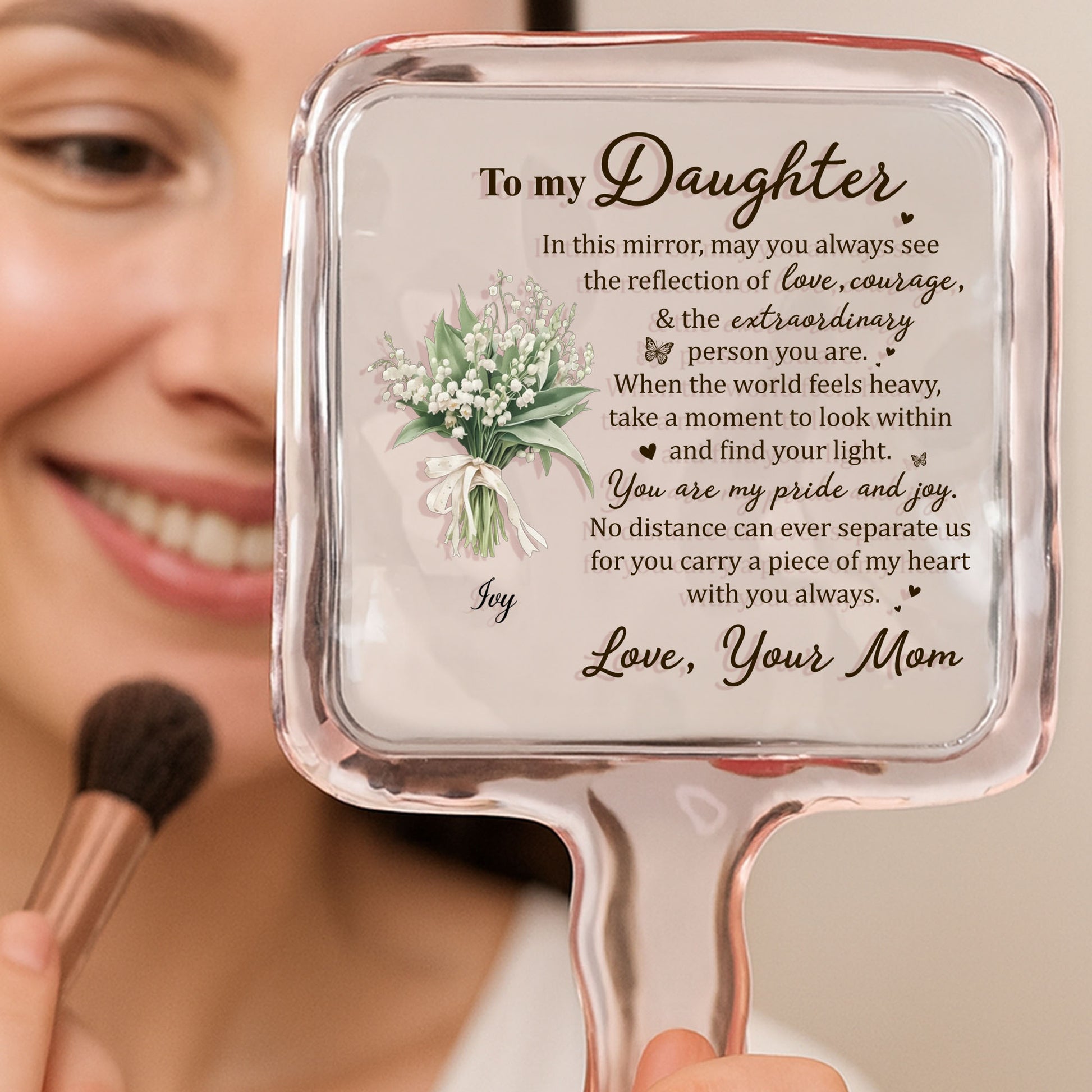To My Daughter Reflection Of Love Courage And Flowers
