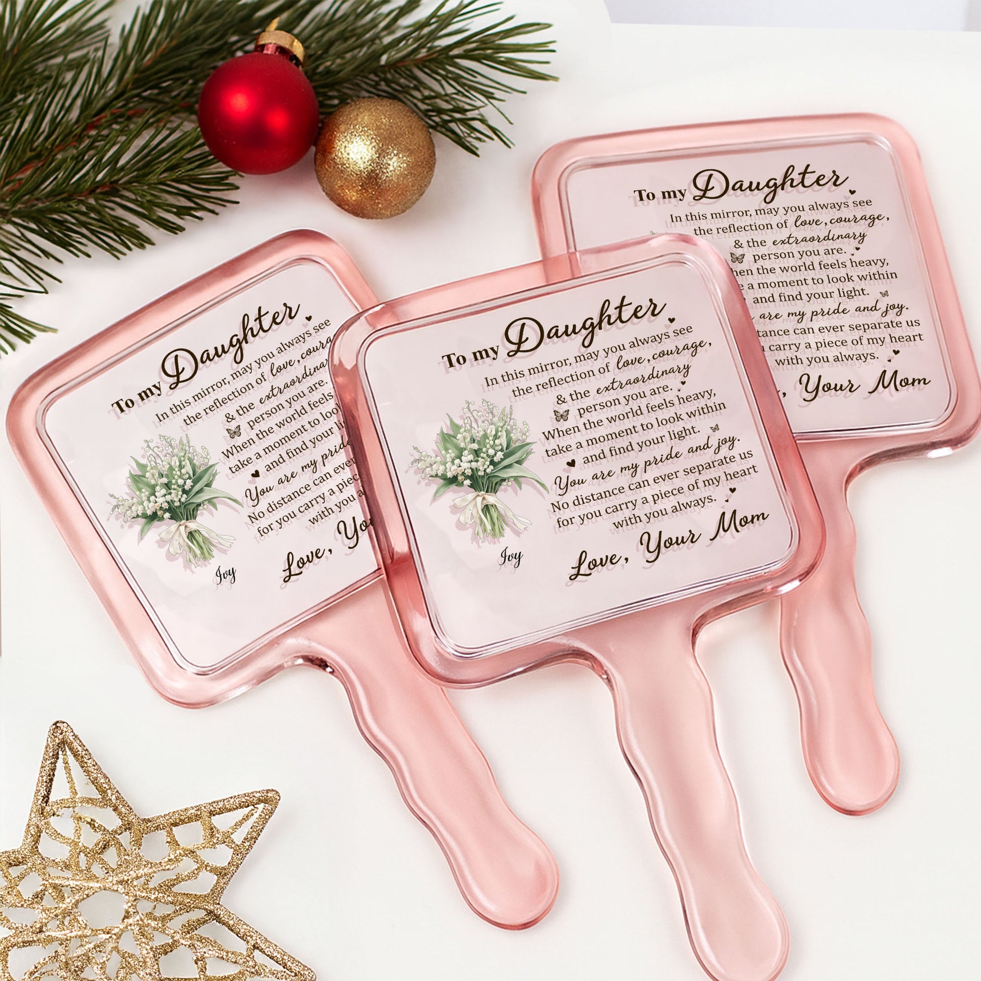 To My Daughter Reflection Of Love Courage And Flowers