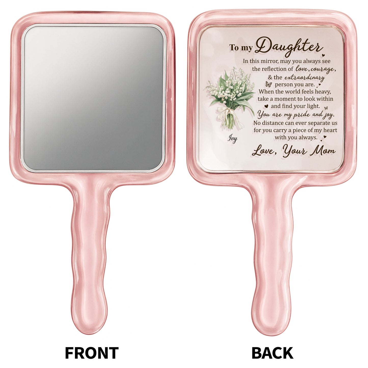 To My Daughter Reflection Of Love Courage And Flowers