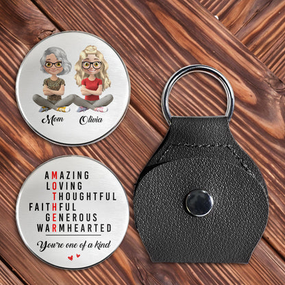 Amazing Loving Thoughtful Mother One Of A Kind Personalised Women Illustrations - Personalized Custom Pocket Hug - DAU320_HTOK