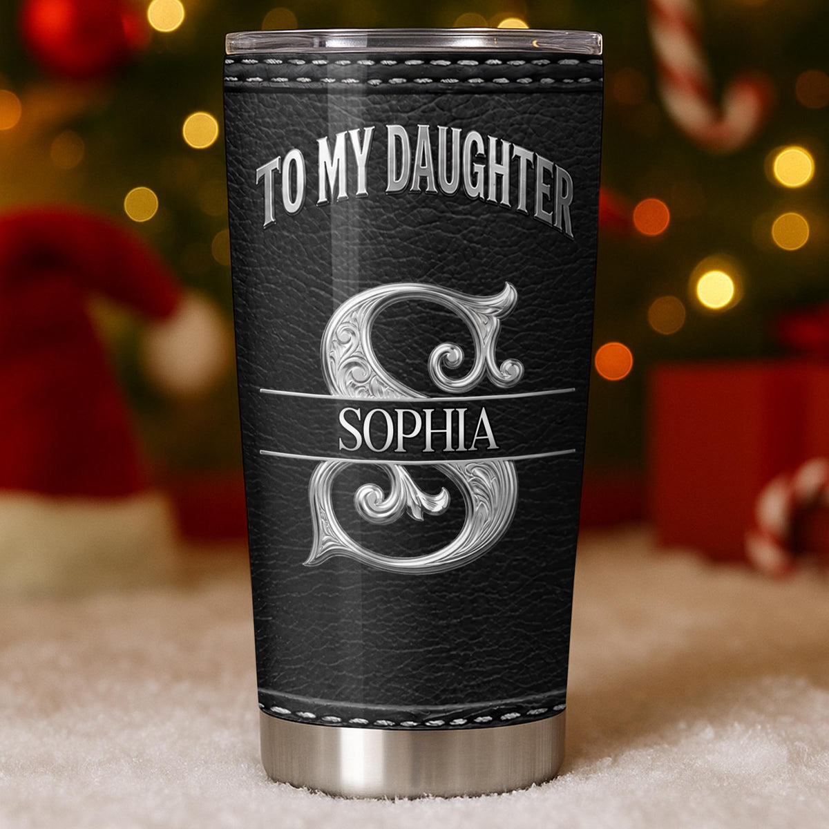 To My Daughter Never Forget How Much I Love You Alphabet Letter - Personalized Custom Stainless Steel Tumbler 20oz - DAU777_USTUM