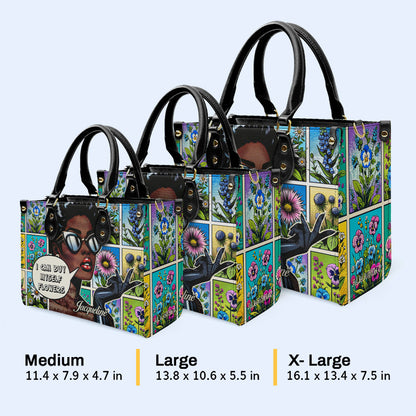 Je peux m'acheter des fleurs - Sac à main en cuir personnalisé - DB01