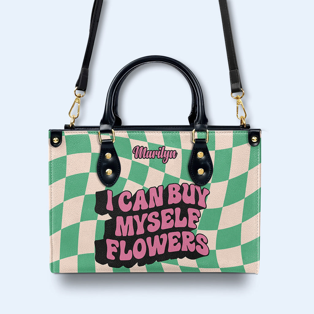 Je peux m'acheter des fleurs - Sac à main en cuir personnalisé - DB02