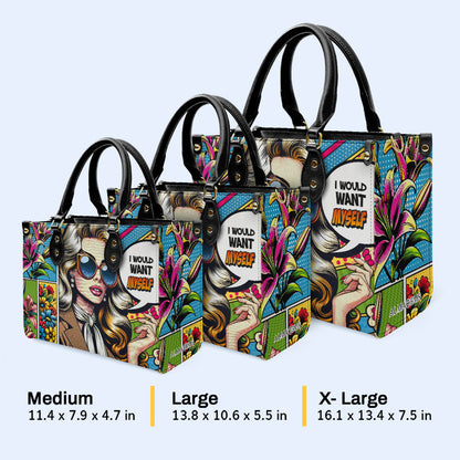 Me gustaría a mí mismo - Bolso de piel personalizado - DB03