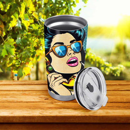 Estoy en llamas - Vaso de acero inoxidable personalizado de 20 oz y 30 oz - DB05TB