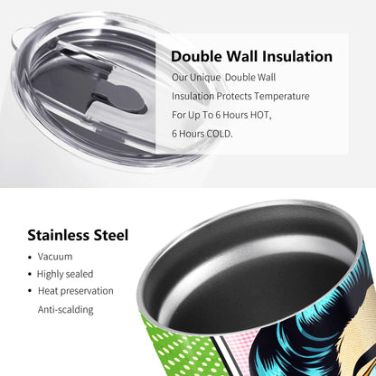 Estoy en llamas - Vaso de acero inoxidable personalizado de 20 oz y 30 oz - DB05TB