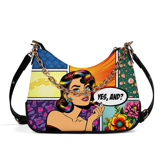¿Y sí? - Bolso bandolera con cadena personalizado - DB06CH