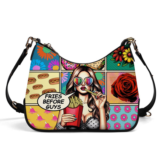 Fries Before Guys - Personalized Custom Chain Crossbody Handbag - DB07CH