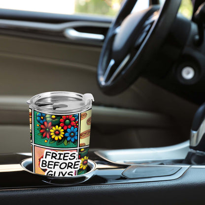 Frites avant les gars - Gobelet personnalisé en acier inoxydable 20 oz 30 oz - DB07TB