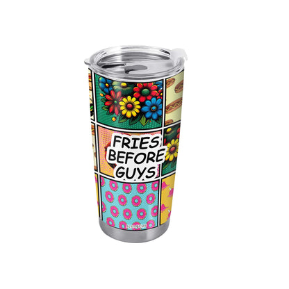 Frites avant les gars - Gobelet personnalisé en acier inoxydable 20 oz 30 oz - DB07TB