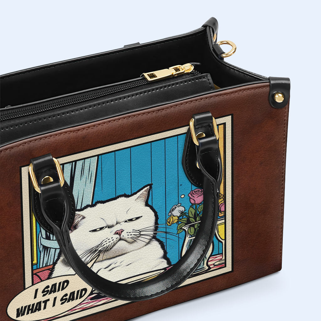 J'ai dit ce que j'ai dit - Sac à main en cuir personnalisé - DB09
