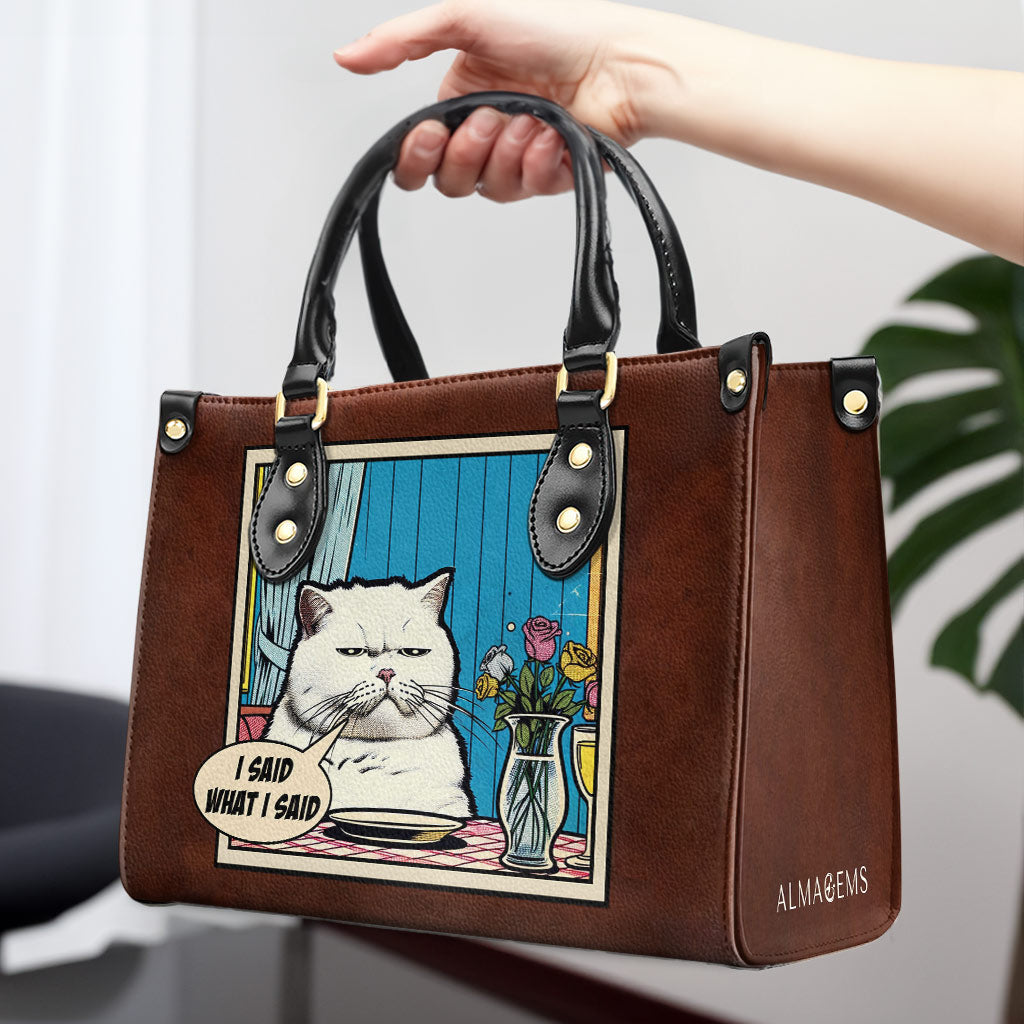 J'ai dit ce que j'ai dit - Sac à main en cuir personnalisé - DB09