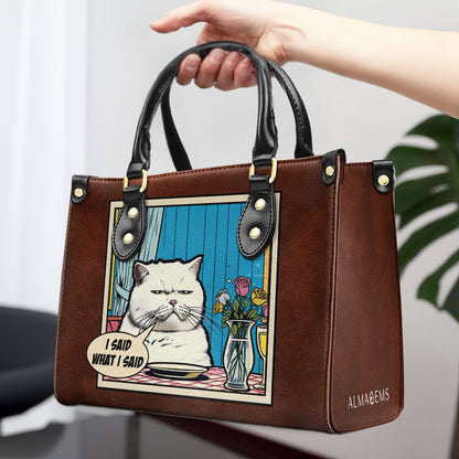 J'ai dit ce que j'ai dit - Sac à main en cuir personnalisé - DB09