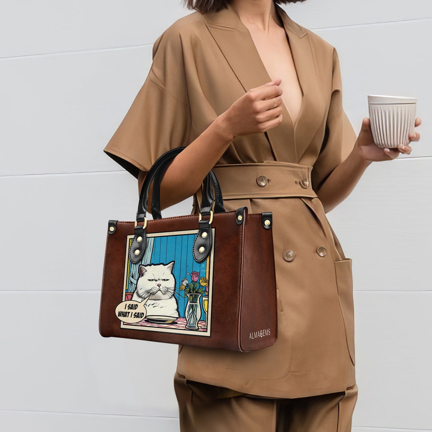 J'ai dit ce que j'ai dit - Sac à main en cuir personnalisé - DB09