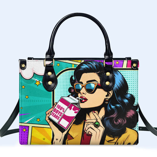 Lágrimas de niño - Bolso de mano de cuero personalizado - DB12