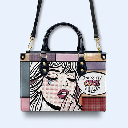 Soy bastante genial - Bolso de mano de cuero personalizado - DB13